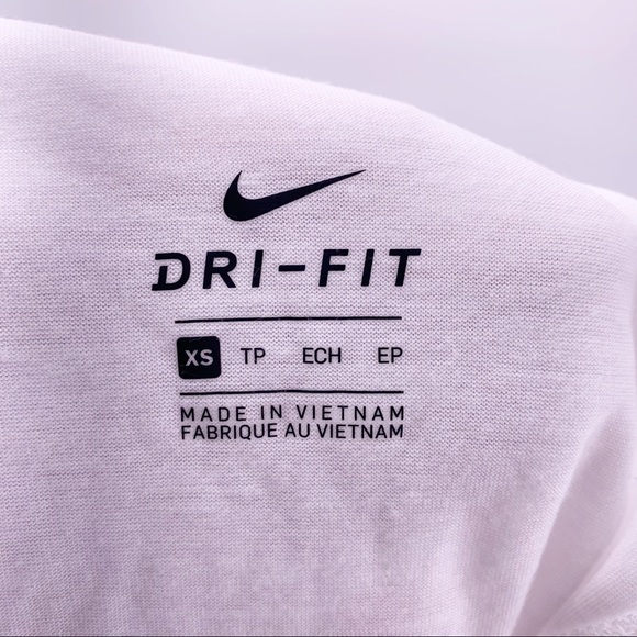 Nike Dri-Fit Peace Love Swoosh White Tank Top Size XS - Picture 9 of 11